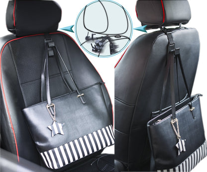 Heroway Car Headrest Hooks 4-Pack – Black