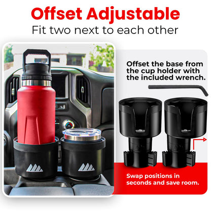 Integral Ultimate Car Cup Holder Expander – Adjustable Base